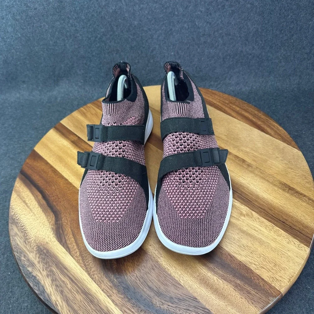Nike Air Sock Racer Ultra Flyknit Mens 11 Pink Black Buckle Sneakers 898022-003